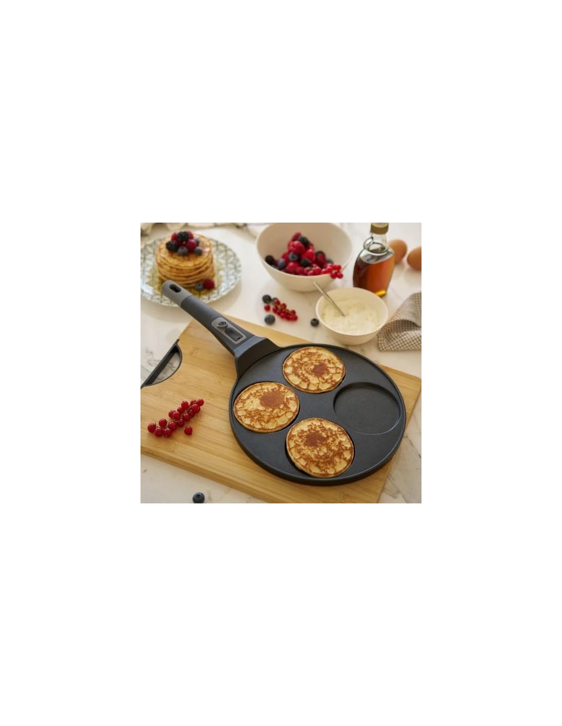 Guzzini Padella per Pancake Cook&Space con 4 Sedi e Manico Removibile | Shopincasa.it
