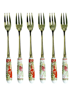SET 6PZ FORCHETTINE CAROL C/MANICO CERAMICA BRANDANI 89983