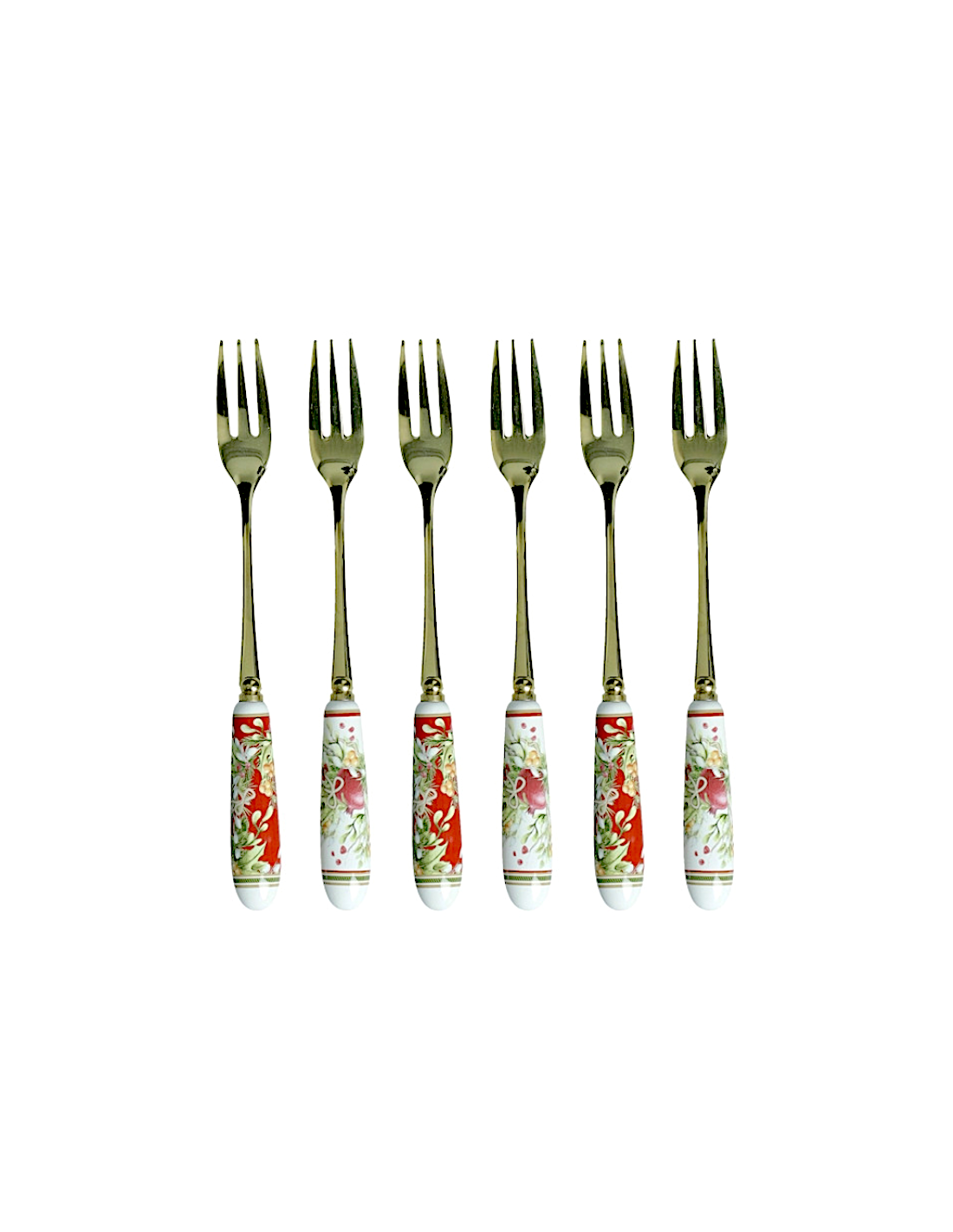 SET 6PZ FORCHETTINE CAROL C/MANICO CERAMICA BRANDANI 89983