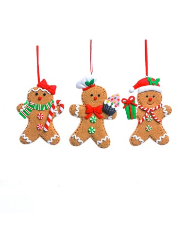 PENDENTE NATALIZIO ARGILLA 8X1,5X12CM ASSORTITO