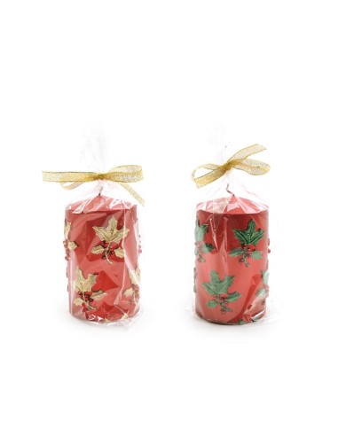 CANDELA PILLAR NATALIZIA 7X10,5CM ASSORTITO