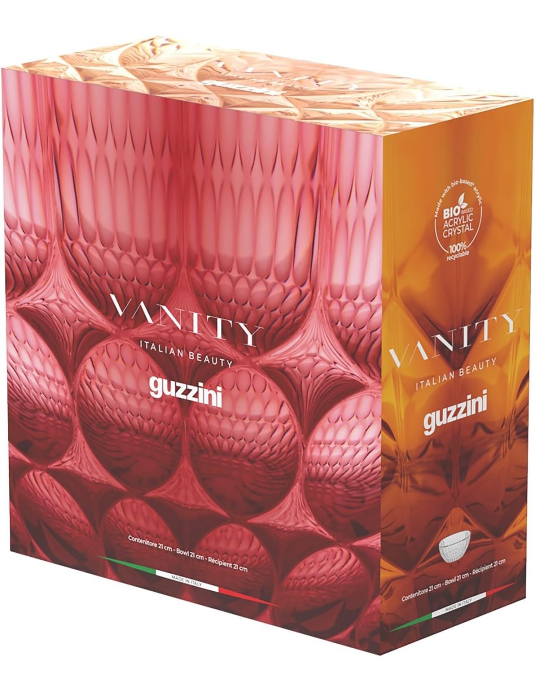 Guzzini Vanity Contenitore 21 cm Giallo Zafferano | Linea TERRA | Shopincasa.it