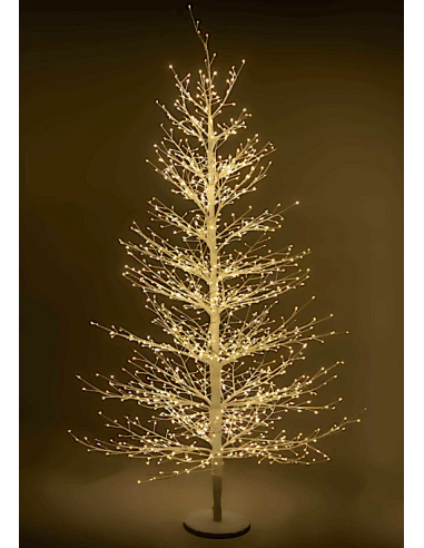ALBERO DI NATALE 1940 LED BIANCO CALDO STRUTTURA BIANCO H180CM