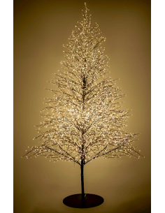 ALBERO DI NATALE 6590 LED BIANCO CALDO STRUTTURA BIANCO H300CM
