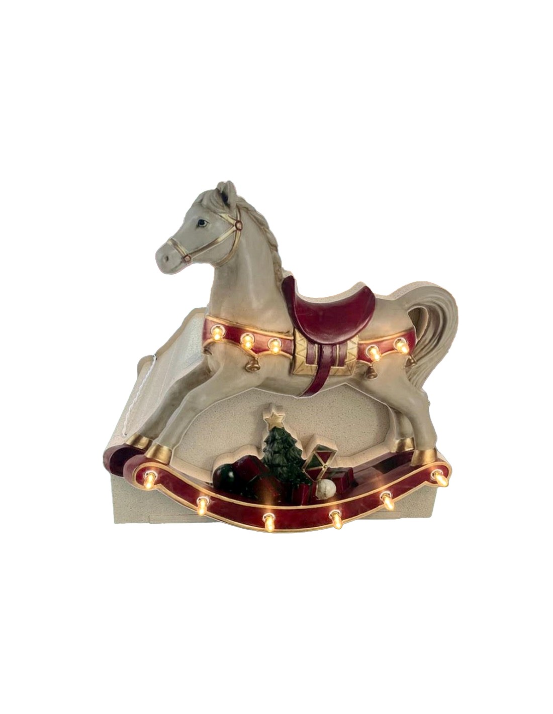 BASE ALBERO CAVALLO A DONDOLO LED MUSICALE