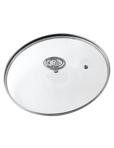 COPERCHIO VETRO 24CM ANELLO ACCIAIO INDUZIONE