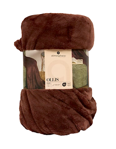 LENZUOLA E ACCESSORI: vendita online Coperta Ollis tinta unita, flanella tonka, 130 x 180 cm, morbida e calda in offerta