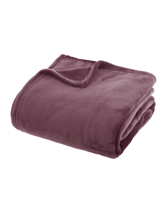 LENZUOLA E ACCESSORI: vendita online Coperta Ollis tinta unita, flanella malva, 180 x 230 cm, morbida e calda in offerta