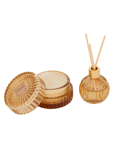 PROFUMATORI: vendita online Coffret profumato Albie, Ø 8,1 x P 4,9 cm, fragranza speziata, vaso color ambra in offerta