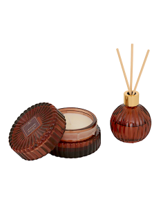 PROFUMATORI: vendita online Coffret profumato Albie, Ø 8,1 x P 4,9 cm, fragranza fico rosso, confezione elegante in offerta