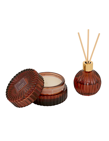 PROFUMATORI: vendita online Coffret profumato Albie, Ø 8,1 x P 4,9 cm, fragranza fico rosso, confezione elegante in offerta