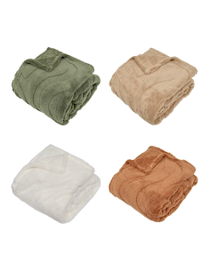 LENZUOLA E ACCESSORI: vendita online Plaid sherpa jacquard Opal, 130 x 170 cm, colori assortiti, morbido e caldo in offerta