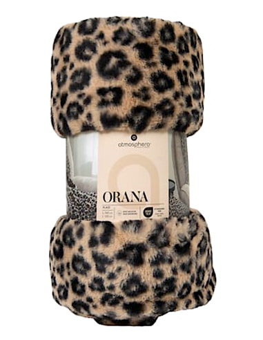 PLAID 212455B ORANA LEOPARDO 120X160 POLIESTERE