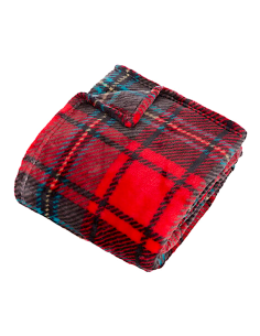 PLAID 212574 BRODY ROSSO 130X170 POLIESTERE