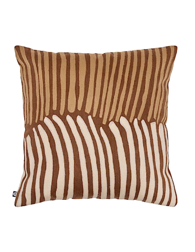 CUSCINI D'ARREDO: vendita online Cuscino ricamato Hary Autentico, marrone, 45 x 45 cm, decorativo e morbido in offerta