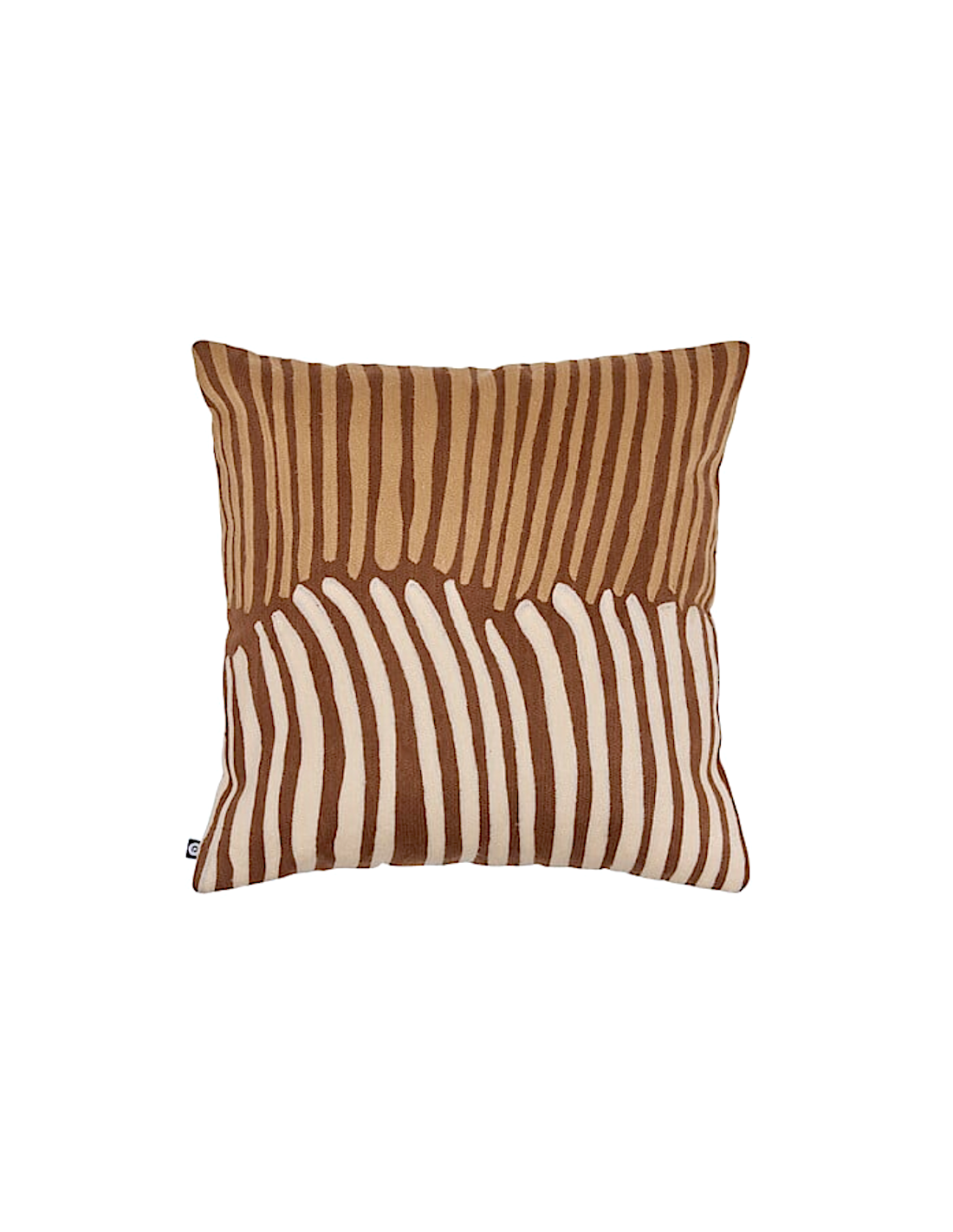 CUSCINI D'ARREDO: vendita online Cuscino ricamato Hary Autentico, marrone, 45 x 45 cm, decorativo e morbido in offerta