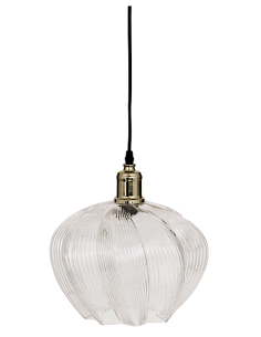 ILLUMINAZIONE: vendita online Lampada a sospensione Phylas, vetro trasparente, Ø 27,5 cm, H 119 cm, elegante e moderna in off...