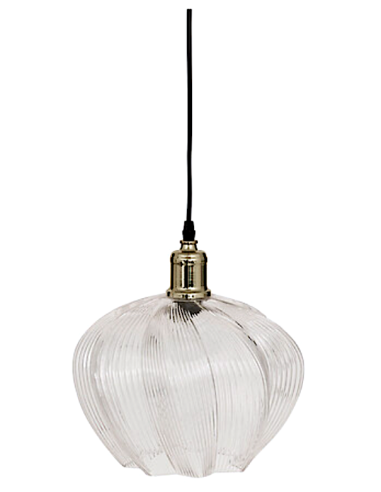 ILLUMINAZIONE: vendita online Lampada a sospensione Phylas, vetro trasparente, Ø 27,5 cm, H 119 cm, elegante e moderna in off...