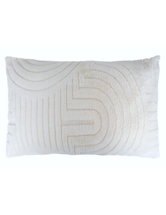 CUSCINI D'ARREDO: vendita online Cuscino pelliccia jacquard Arka, 50 x 80 cm, poliestere, colore avorio, morbido ed elegante ...