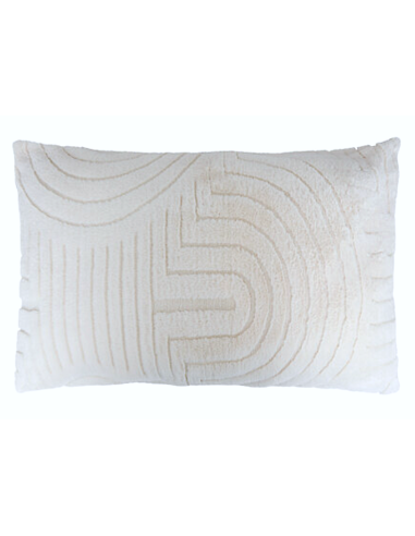 CUSCINI D'ARREDO: vendita online Cuscino pelliccia jacquard Arka, 50 x 80 cm, poliestere, colore avorio, morbido ed elegante ...