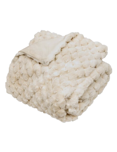 CUSCINI D'ARREDO: vendita online Coperta peluche jacquard beige, coperta Adriel 180x230, plaid morbido matrimoniale, coperta ...