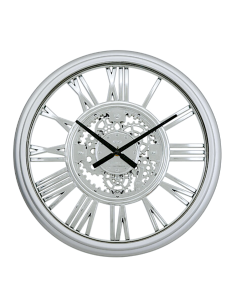 OROLOGIO PARETE 210413 RICKY 40CM PLASTICA ARGENTO