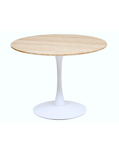 TAVOLO 184932B ELIAS DIAM.102CM H76CM MDF/METALLO