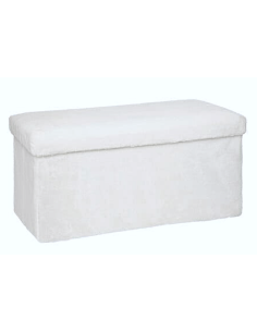 POUF 192921 EZZIO BIANCO 38X76CM MDF PIEGHEVOLE