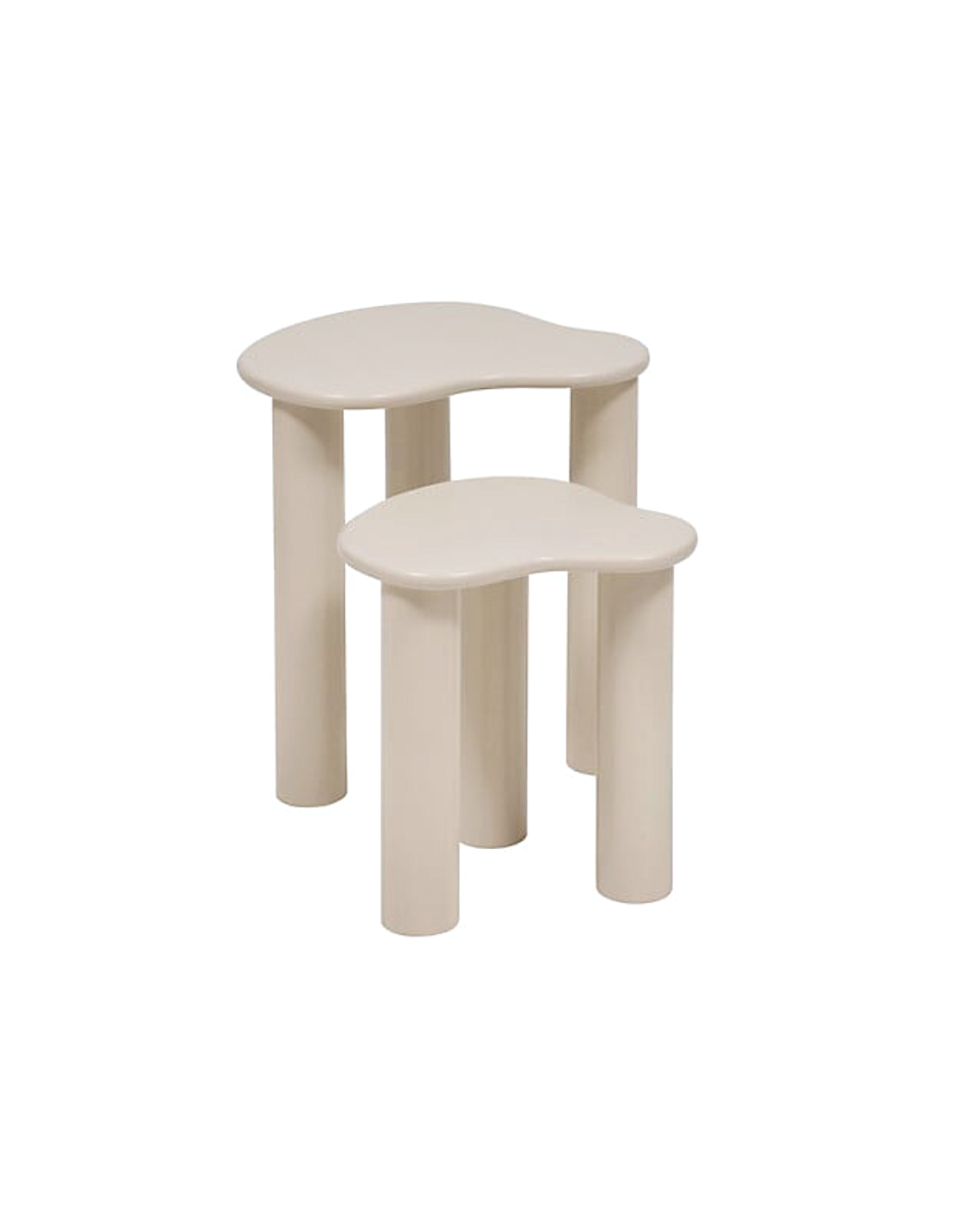 SET 2 TAVOLINI 206090 OLAO AVORIO LEGNO/MDF