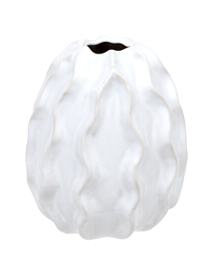 VASO 206618 SANDRI BIANCO 14X17CM CERAMICA