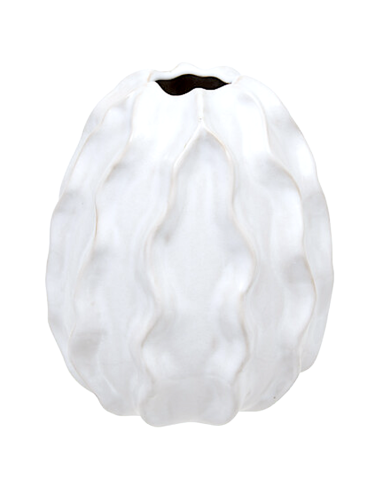 VASO 206618 SANDRI BIANCO 14X17CM CERAMICA