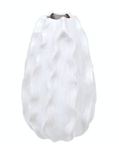 VASO 206619 SANDRI BIANCO 16X25CM CERAMICA