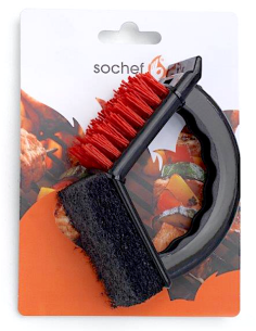 SPAZZOLA TRIS PER GRIGLIE BARBECUE