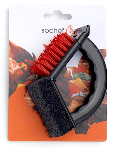 SPAZZOLA TRIS PER GRIGLIE BARBECUE