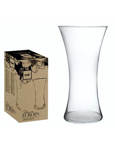 VASO VETRO EUROPA DIAM.18CM H37CM
