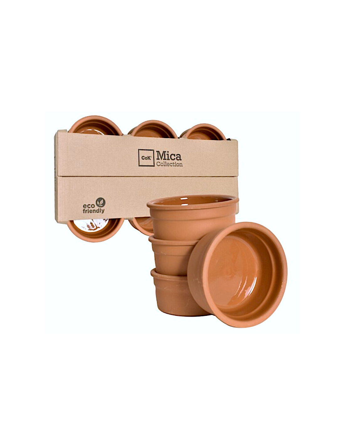 CONF 6 CIOTOLE MICA TERRACOTTA 10CM