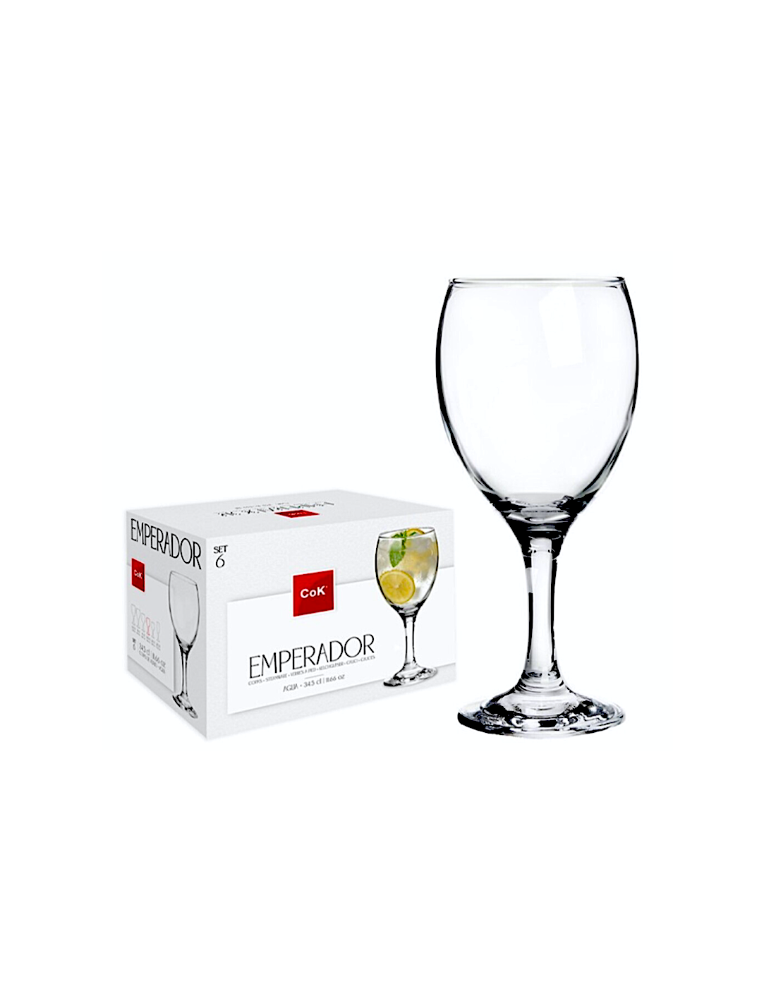 CONF 6 CALICI ACQUA EMPERADOR 34,5CL