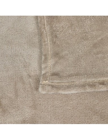 LENZUOLA E ACCESSORI: vendita online Plaid flanella lino, tinta unita, 180 x 230 cm, morbido e caldo, beige lin in offerta