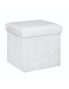 POUF 192920 EZZIO BIANCO 39X40CM PIEGHEVOLE