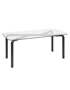 TAVOLO 206058 HECATE 180X90 H75CM VETRO/METALLO
