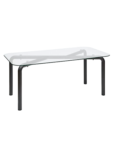 TAVOLO 206058 HECATE 180X90 H75CM VETRO/METALLO
