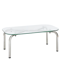 TAVOLO BASSO 206059A HECATE 110X60 H44CM VETRO/METALLO