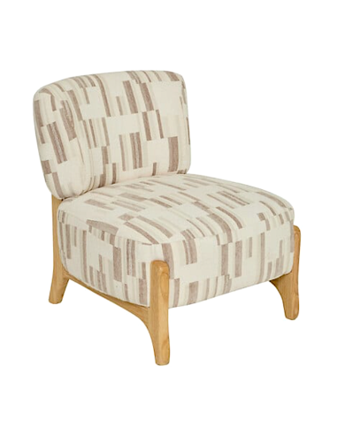 POLTRONA 207361A CALIX BIANCO GAMBE LEGNO