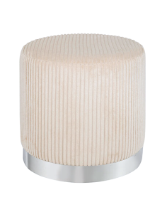 POUF 207369A SYLIA AVORIO 38X38CM VELLUTO/MDF