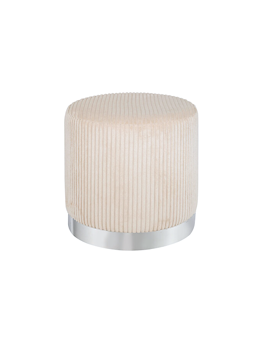 POUF 207369A SYLIA AVORIO 38X38CM VELLUTO/MDF