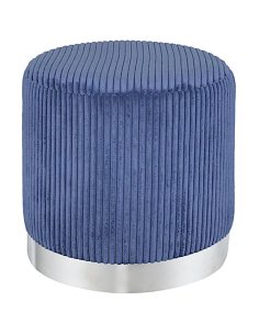 POUF 207369B SYLIA BLU 38X38CM VELLUTO/MDF