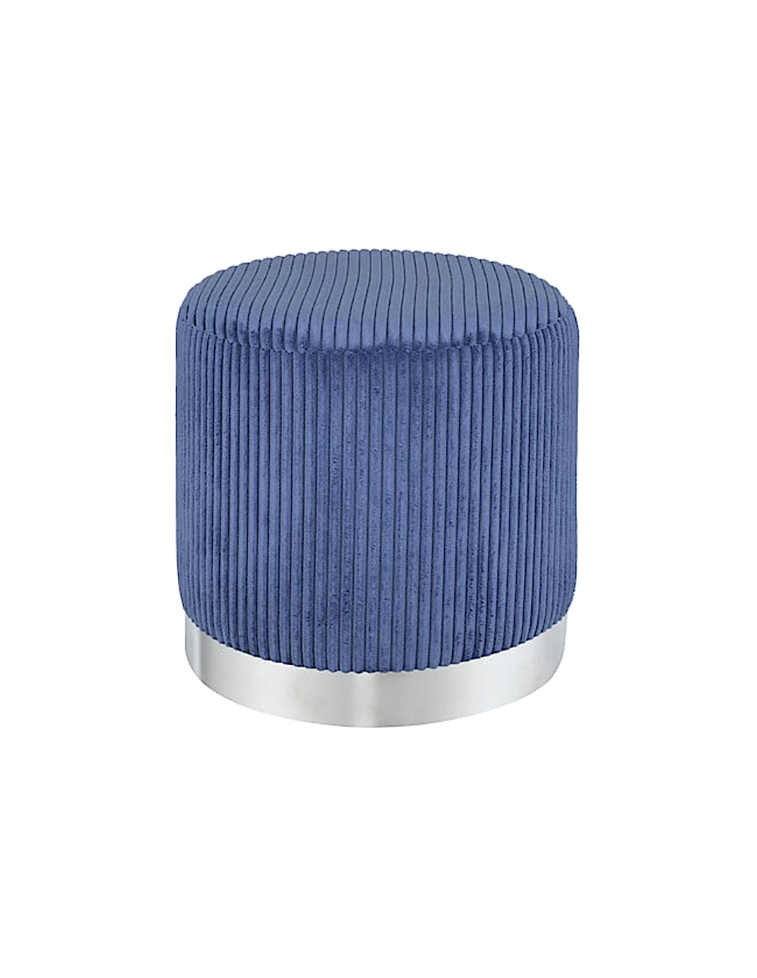 POUF 207369B SYLIA BLU 38X38CM VELLUTO/MDF