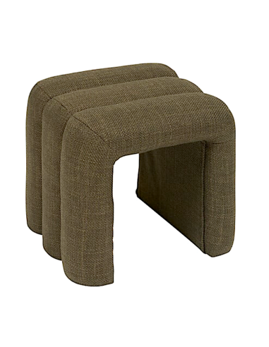 POUF 207376B SISCO VERDE KAKI 43X42X44CM