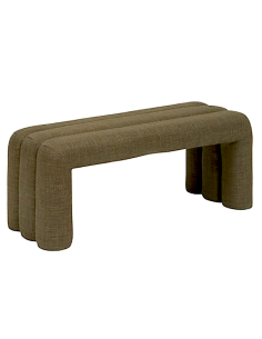 PANCA 207377B SISCO VERDE KAKI 102X42X43CM VELLUTO