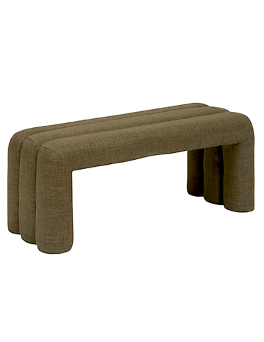 PANCA 207377B SISCO VERDE KAKI 102X42X43CM VELLUTO